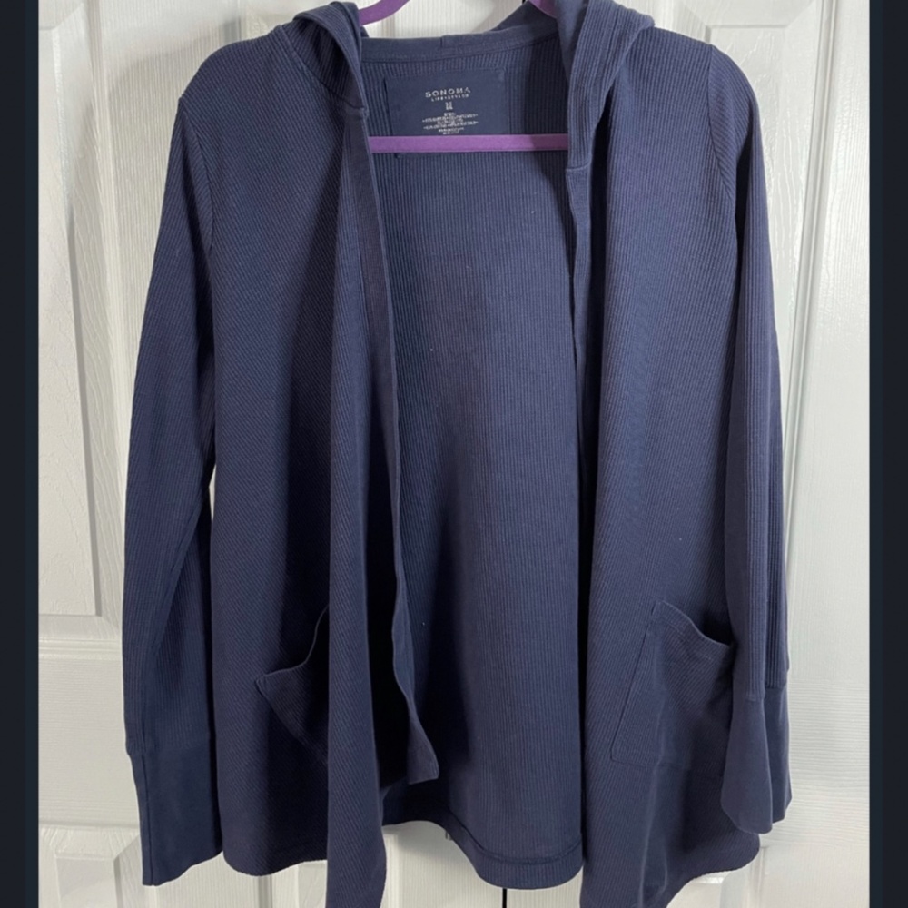 Sonoma Waffle Weave Draped Hoodie